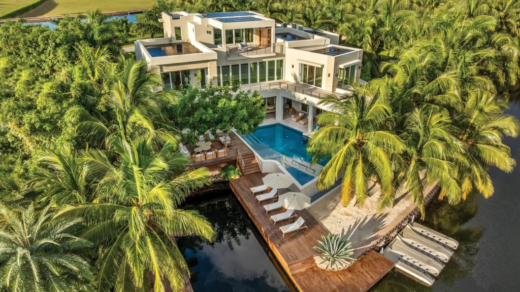 A Caribbean editorial lifestyle scene reflecting modern Caribbean culture, calm atmosphere, and a refined magazine aesthetic