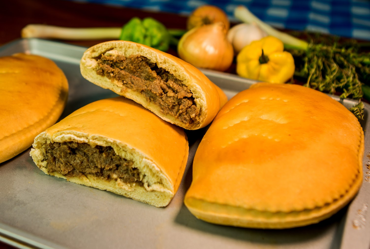 Tastee Jamaican beef patty showing flaky crust and classic filling associated with nostalgia and balance