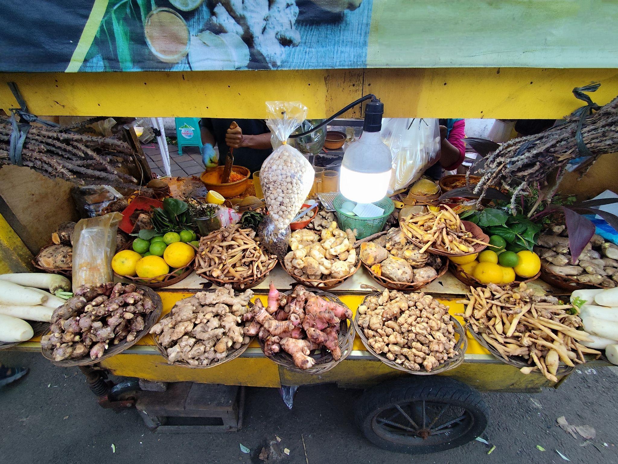 Traditional Caribbean herbal market and medicinal plants in a natural countryside setting