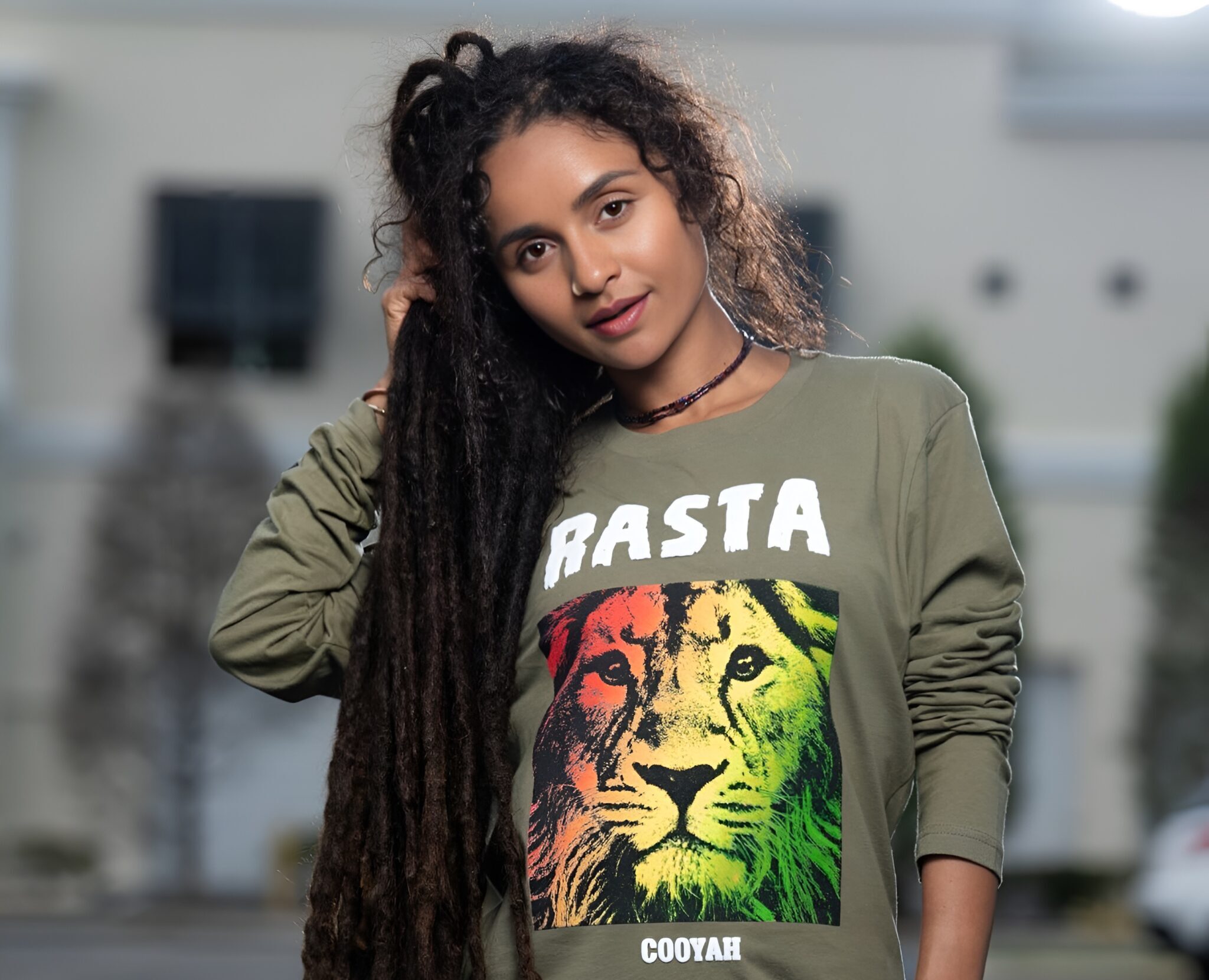 Cooyah Jamaica graphic T-shirt close-up representing Jamaican streetwear culture