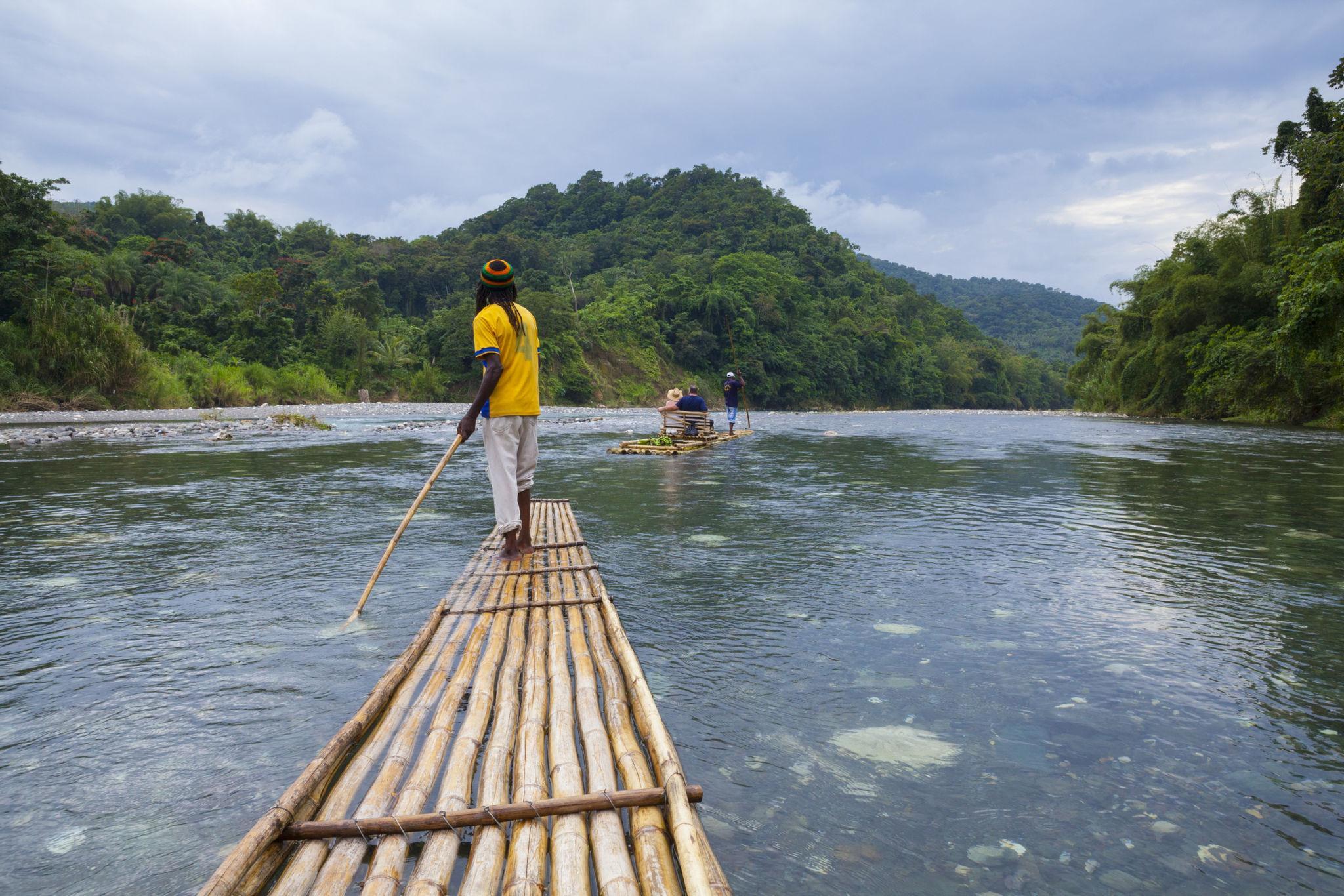 Rio Grande bamboo rafting experience in Port Antonio Jamaica