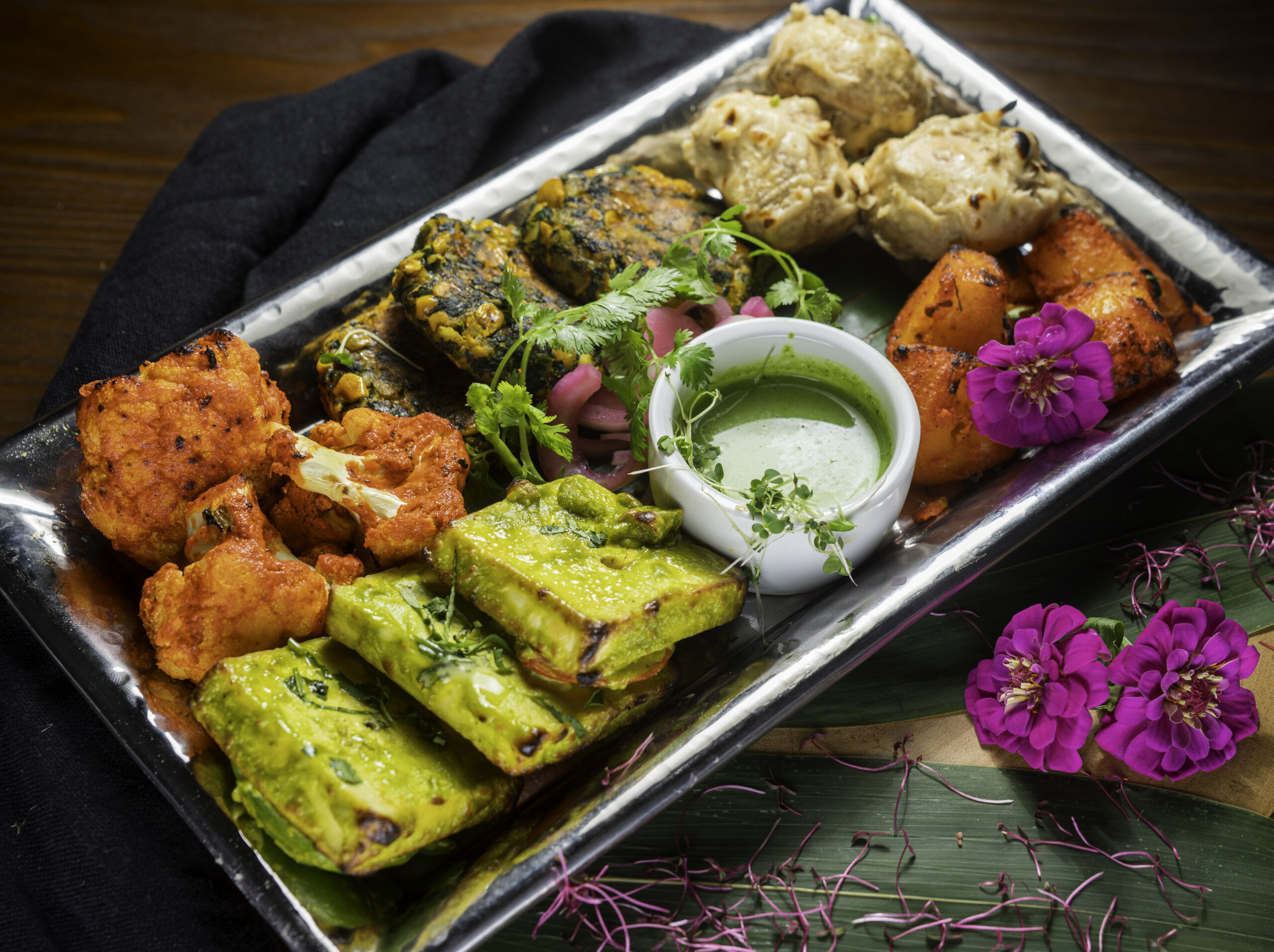 Food Served on a plate in Mystic Thai Jmaica