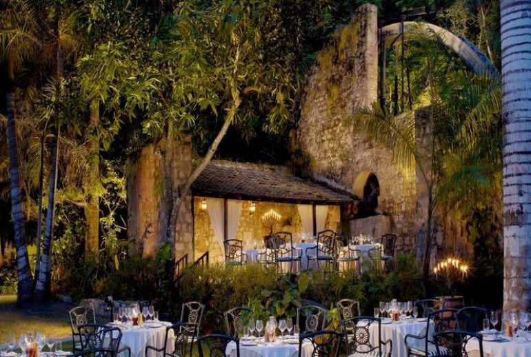 Sugar Mill restaurant at Half Moon Montego Bay elegant Caribbean fine dining setting