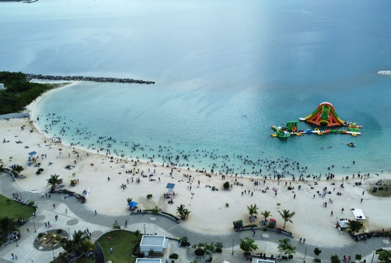 Everyday life continuing along Jamaica’s coastline after Hurricane Melissa